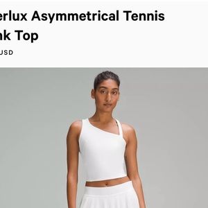 Lululemon Everlux Asymmetrical Tennis Tank Top